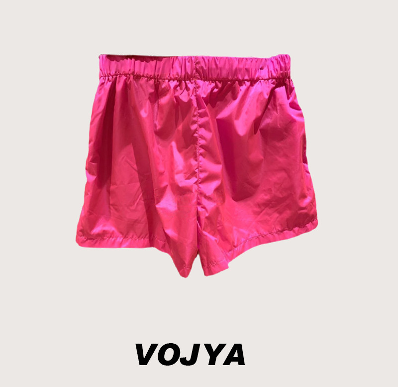 小众设计2024春夏新款百搭松紧腰糖果色青春减龄小个子短裤热裤女