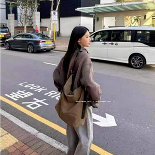 Jennie帆布包Lemair单肩风格belted tote bag托特包中性水桶包