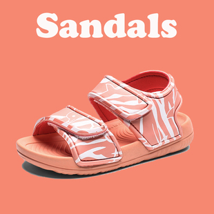 sandals小童凉拖沙滩鞋 软底防滑魔术贴kid 女童男宝夏季 儿童凉鞋