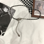 饰配裙子衬衫 网红链条腰带女外搭潮ins时尚 百搭金属皮带装 细腰链