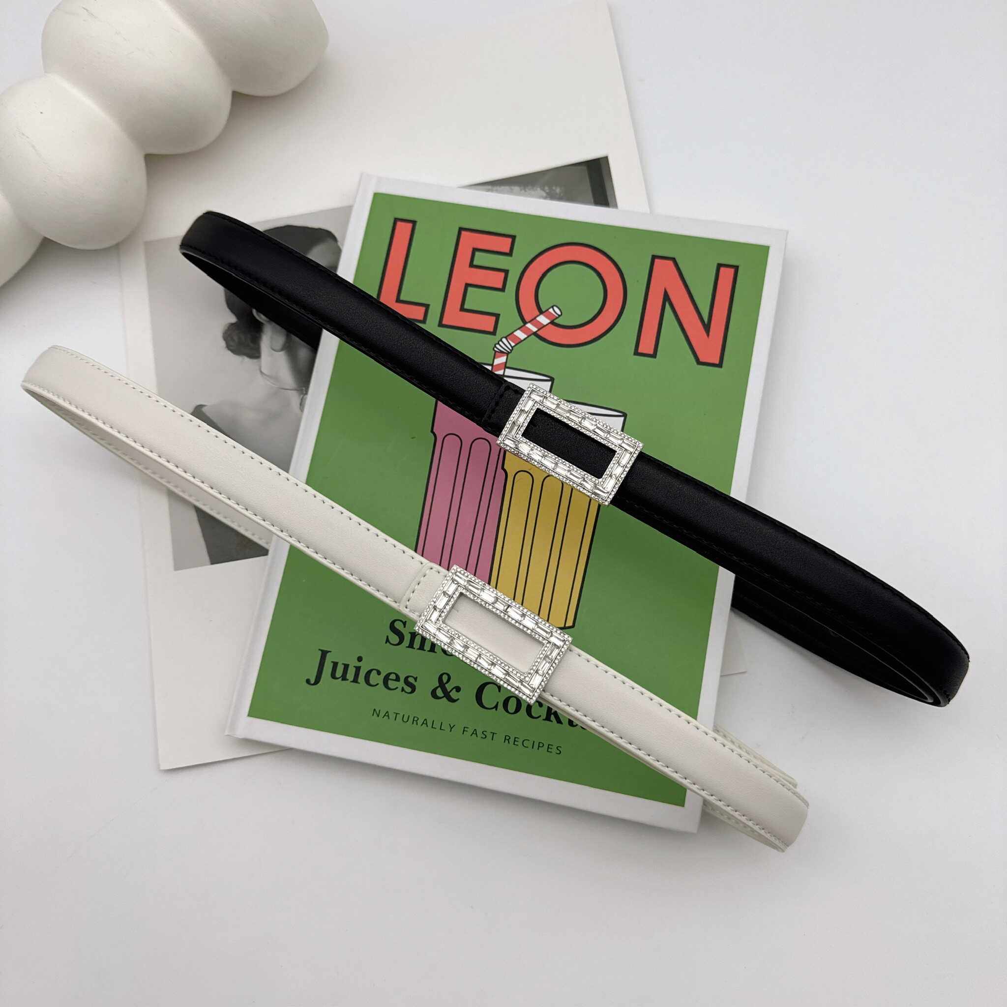 复古简约镶钻真皮腰带女装饰搭配连衣裙子百搭法式纯牛皮腰封皮带