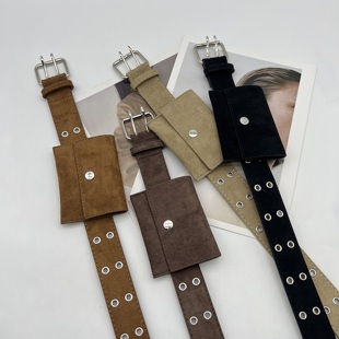 宽腰带小包女mini小腰包装饰配裙子毛衣牛仔裤免打孔腰间皮带配饰