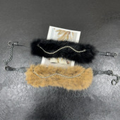 毛毛腰带Y2k亚文化秋冬复古百搭毛绒腰链仿皮草腰封辣妹性感腰饰