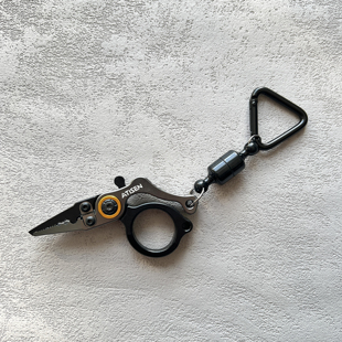 迷你路亚钳带锁铝合金钳开环器 备钓鱼 剪线器鱼线剪取环钳装