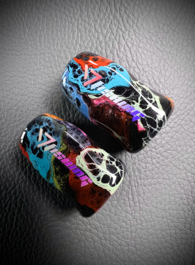 水滴轮握丸 彩绘涂装握丸  纺车轮握丸改装摇臂 刹车2-9