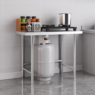 单层不锈钢工作台厨房灶台案板置物架一层打荷台饭店切菜桌打包台