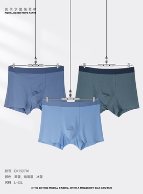3条装DK13071莫代尔盒装男内裤无痕贴身‌莫代尔面料桑蚕丝底裆