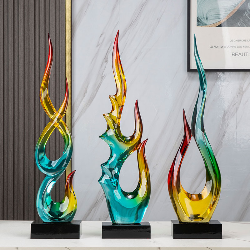 客厅玄关入户轻奢高档办公酒柜乔迁新居之喜节节高升风生水起摆件