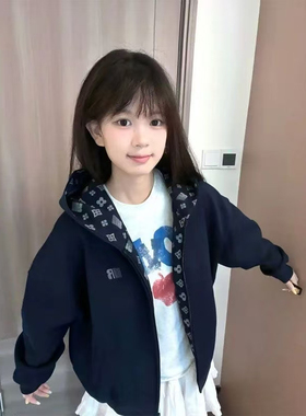 国潮牌灰色开衫连帽卫衣男女秋冬2025爆款美式复古情侣拉链外套潮