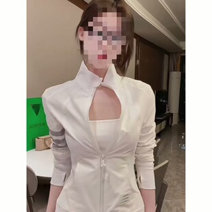 ZY68纯色修身立领三条杠修身防晒衣女上衣新潮
