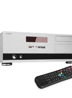 酷睿i5家用客厅电脑HIFI4K3D蓝光HTPC专业主机手机操控VFD显示器