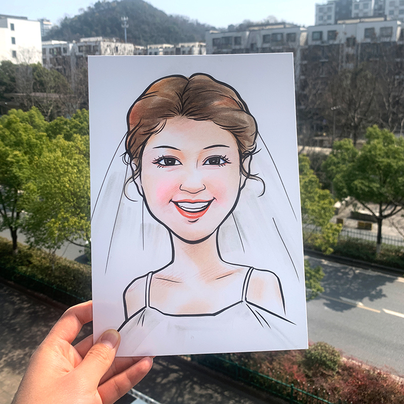 纯手绘漫画头像定制创意礼物