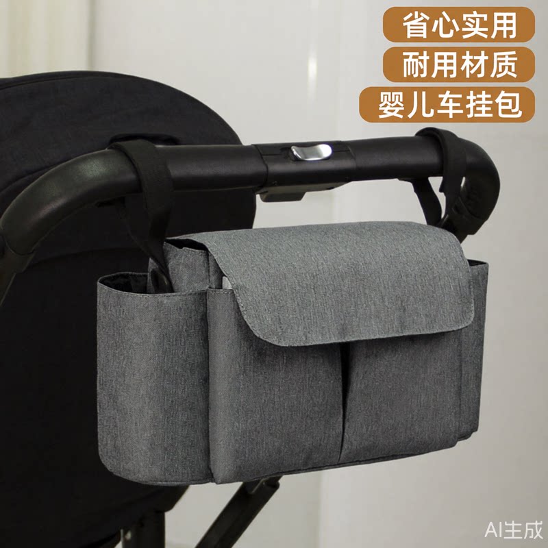婴儿推车包挂包牛津布储物袋大容量多功能防水妈咪包带肩带