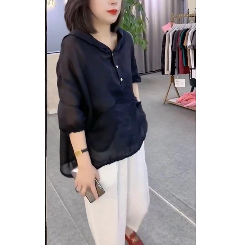 2483大爱美依缘2025夏季新款韩版连帽防晒上衣休闲哈伦裤显瘦女潮