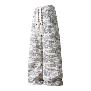 子男高街ins青少年休闲情侣港风直筒宽松阔腿裤 旗森威 2025秋冬裤