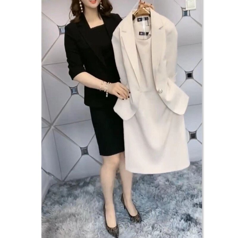 88376大爱美依缘2026春季新款时尚两件套修身显瘦西服套裙女