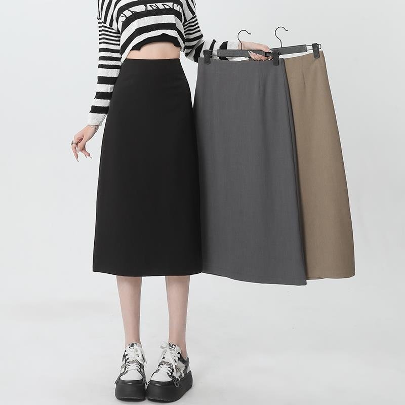 实拍半身裙女春夏2025新款显瘦高腰中长款包臀职业西装一步a字裙,女装/女士精品,半身裙,淘宝优惠券,粉丝福利购,淘宝优惠卷