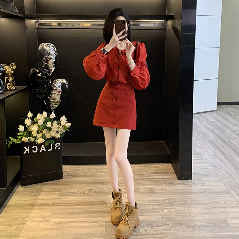 今年流行欧货漂亮小个子时尚套装女春夏季2025新款气质衬衫半身裙