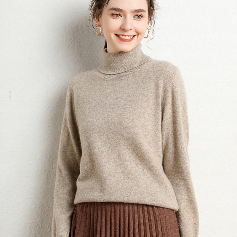 新款高领纯色羊绒衫女长袖套头针织山宽松简约基础款大码打底毛衣,女装/女士精品,羊绒衫,淘宝优惠券,粉丝福利购,淘宝优惠卷