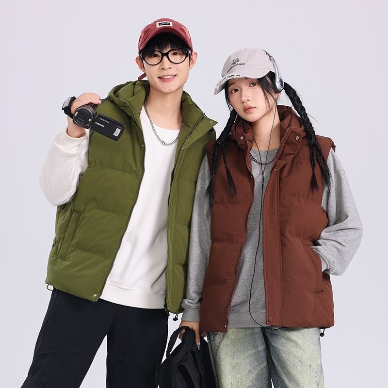 情侣款棉马甲无袖连帽纯色百搭休闲帅气冬季保暖夹克外套男女同款,女装/女士精品,常规大码外套,淘宝优惠券,粉丝福利购,淘宝优惠卷