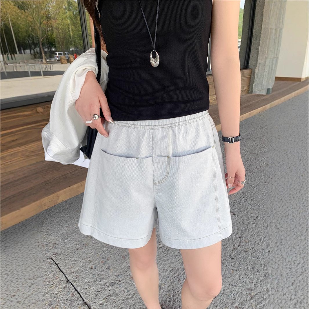 2025夏季新款欧货牛仔短裤女阔腿裤休闲A字短裤百搭时尚靴裤,女装/女士精品,休闲裤,淘宝优惠券,粉丝福利购,淘宝优惠卷