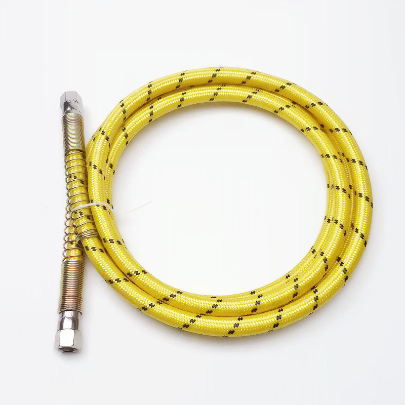 锅炉烫斗加粗3米高压管工业全蒸汽电熨斗配件黄色5米硅胶进气软管