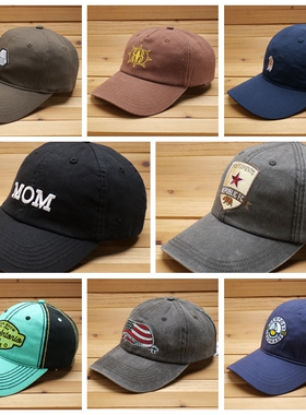 10月欧美版小众孤品初秋百搭文青vintage男女软顶弯檐鸭舌棒球帽