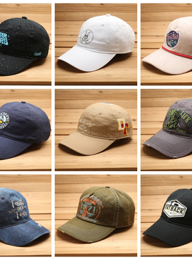 12月孤品杂款露营复古文青vintage高尔夫男女软顶弯檐鸭舌棒球帽