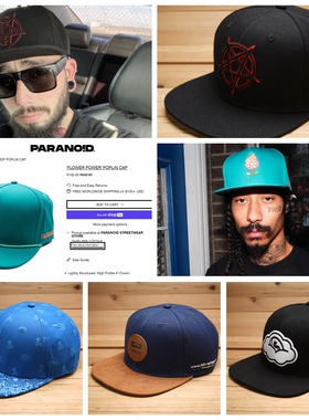 2月欧美潮牌孤品电音dj打碟嘻哈街头限定百搭平沿刺绣硬顶棒球帽