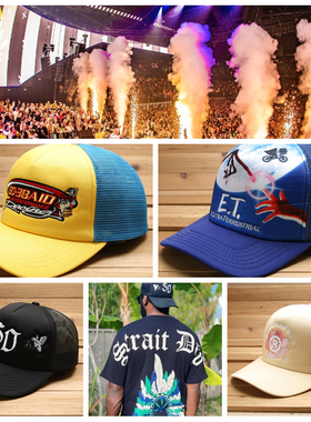 0224cityboy小众春夏季海绵衬露营音乐节高顶弯檐货车网眼棒球帽