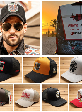 8月ins英伦潮牌玩味高顶硬顶弯檐卡车网帽TRUCKER CAPS孤品棒球帽