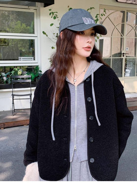 2026新款男女仿羊羔绒摇粒绒宽松