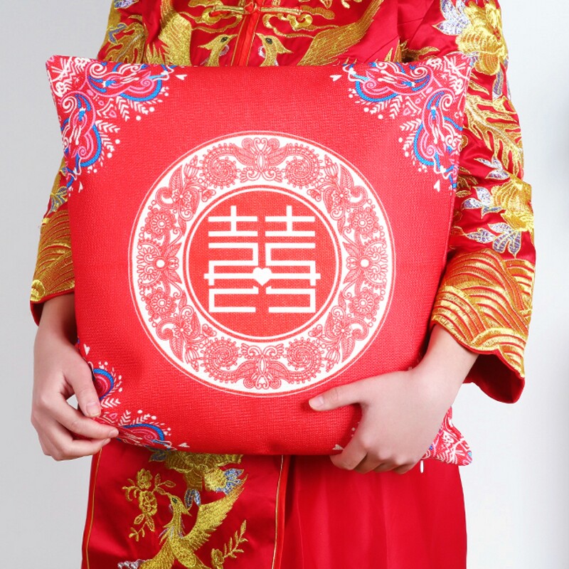 速发结婚抱枕坐垫一对婚礼婚房床头沙发客厅车靠垫含枕芯靠枕婚庆