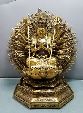 铜千手千眼观音菩萨供奉准提佛母