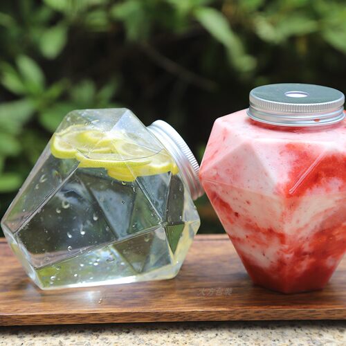 500ml200透明加厚钻石瓶食品级