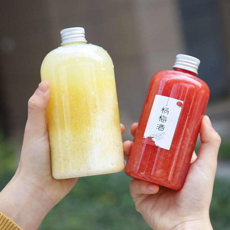 24小口径500ml 300ml透明塑料瓶饮料酵素冷饮瓶pet液体专用瓶包邮