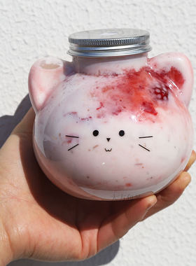 500ml塑料瓶新款猫头冷饮果汁瓶