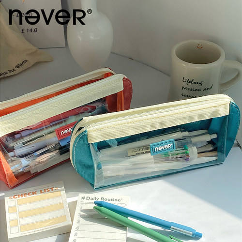 never巨能装3.0笔袋美式复古风