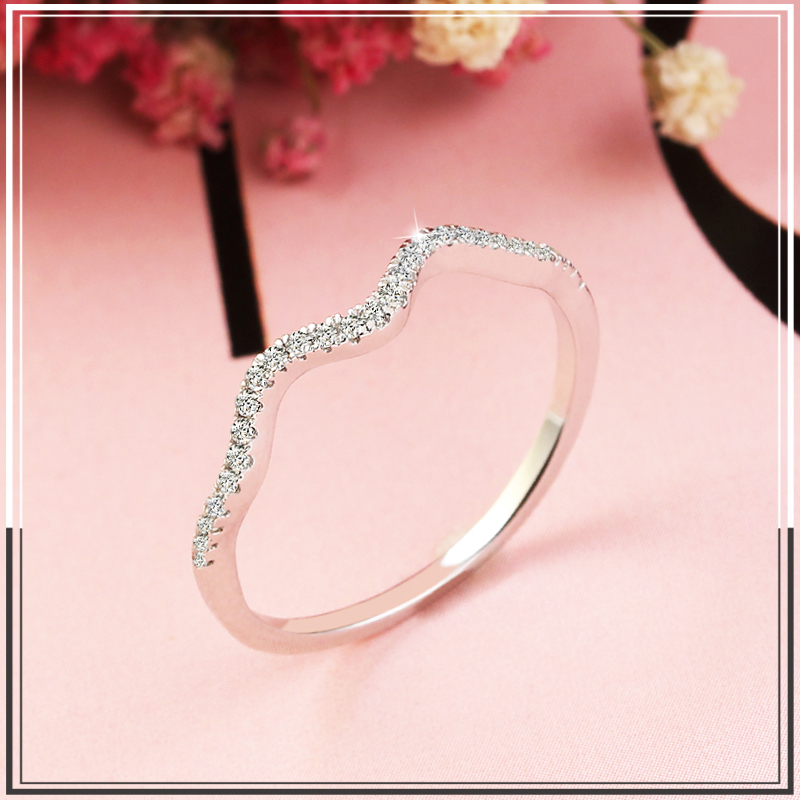 纯银戒指波浪时尚日韩风饰品