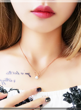 小麋鹿925银日韩风饰品珍珠吊坠