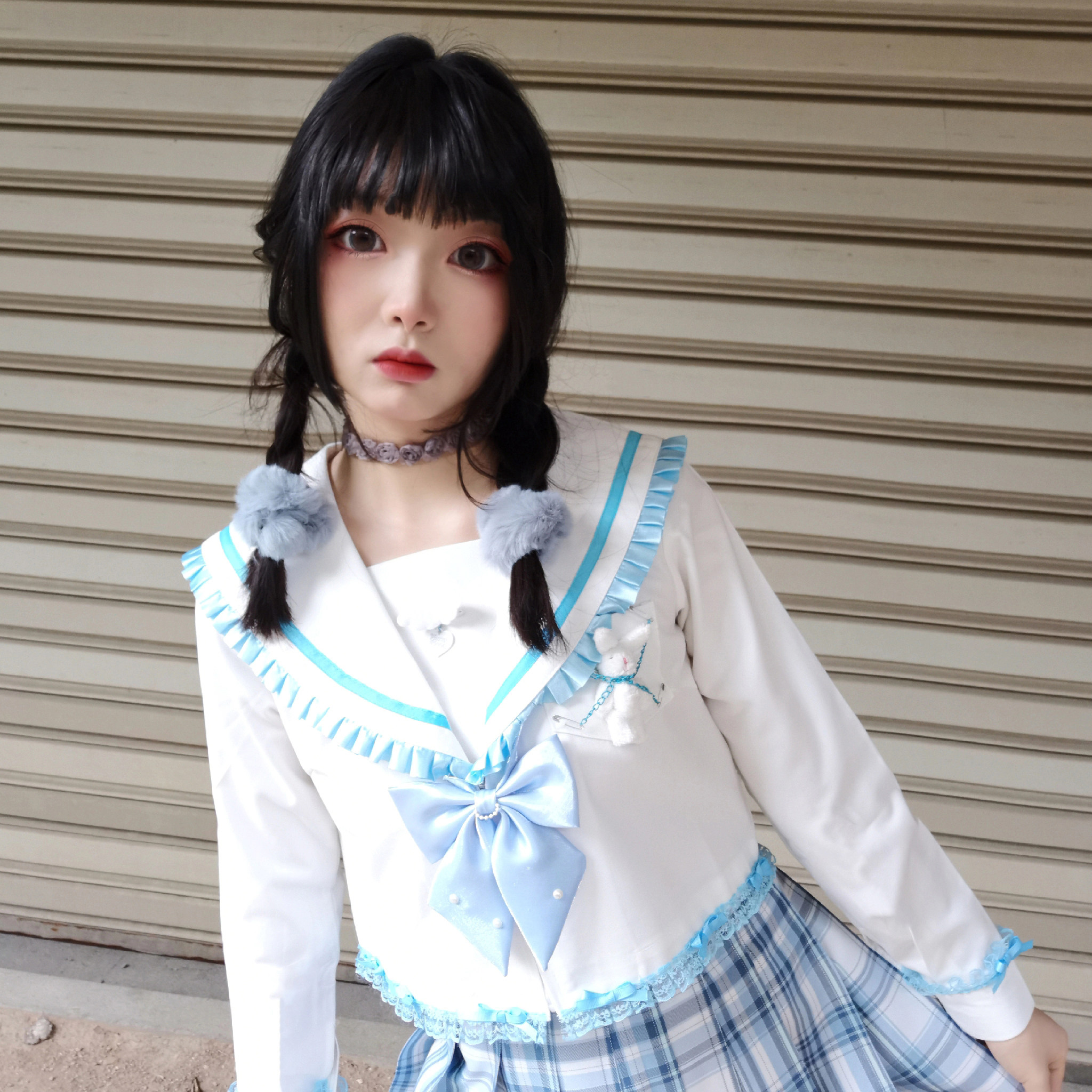 原创甜酷小清新不良jk制服可爱土酷辣妹水手服关西襟中间服正版