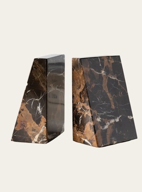 天然大理石书立轻奢创意桌面摆件