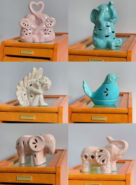 泥彩家陶瓷北欧桌面外贸尾单