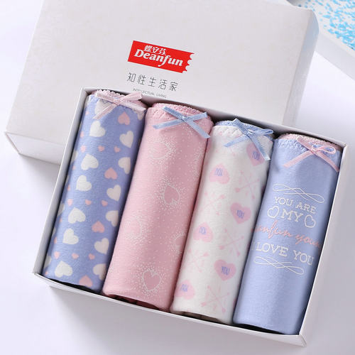 蝶安芬4条专柜品牌柔软纯棉内裤