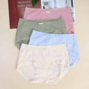 头 蝶安芬提臀包臀抗菌裆透气精梳莫棉质中腰平角女士内裤 30元 包邮