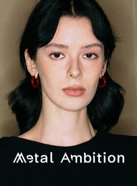 红色珐琅耳环女