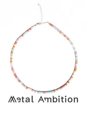 彩色串珠项链女