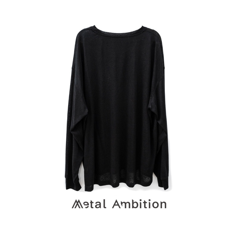 长袖圆领防晒T恤女显瘦宽松慵懒风小众设计师款