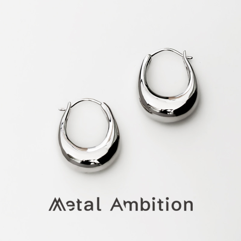 复古纯银女镀金高级感耳环