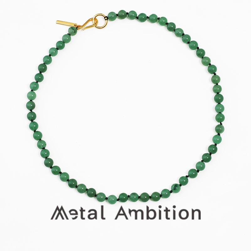 串珠项链纯银女高级感小众设计珍珠颈链轻奢气质法式复古玛瑙锁骨